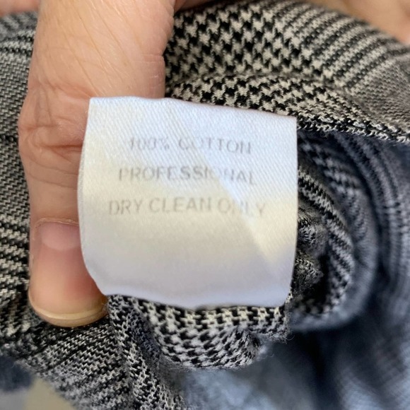 Petersyn Grey Plaid Collared Long Sleeve Ruffle Carter Dress Size L - Picture 11 of 11